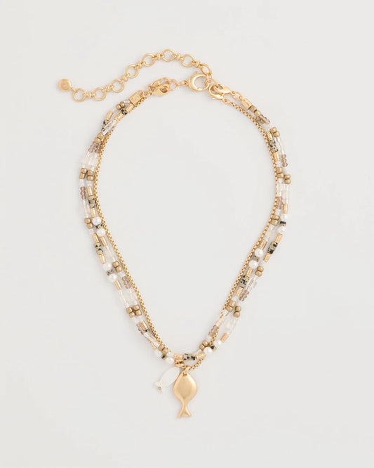 Chico's Best Price | Neutral Jasper Shell Short Necklace
