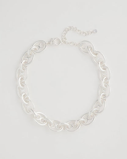 Chico's Classic | Mariner Silvertone Link Necklace