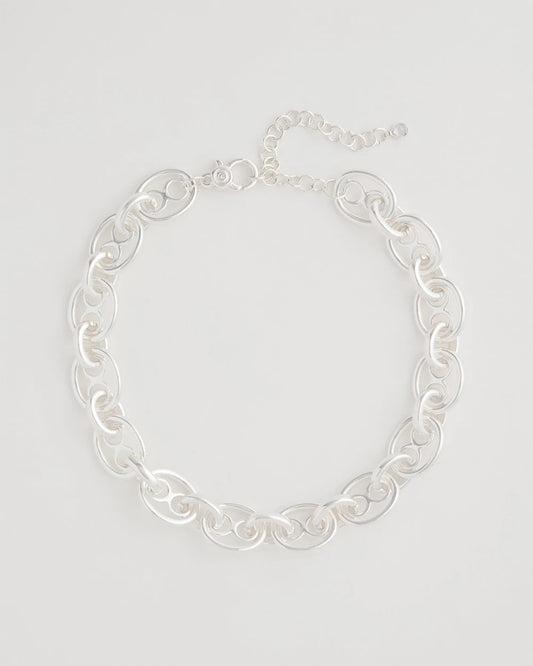 Chico's Classic | Mariner Silvertone Link Necklace