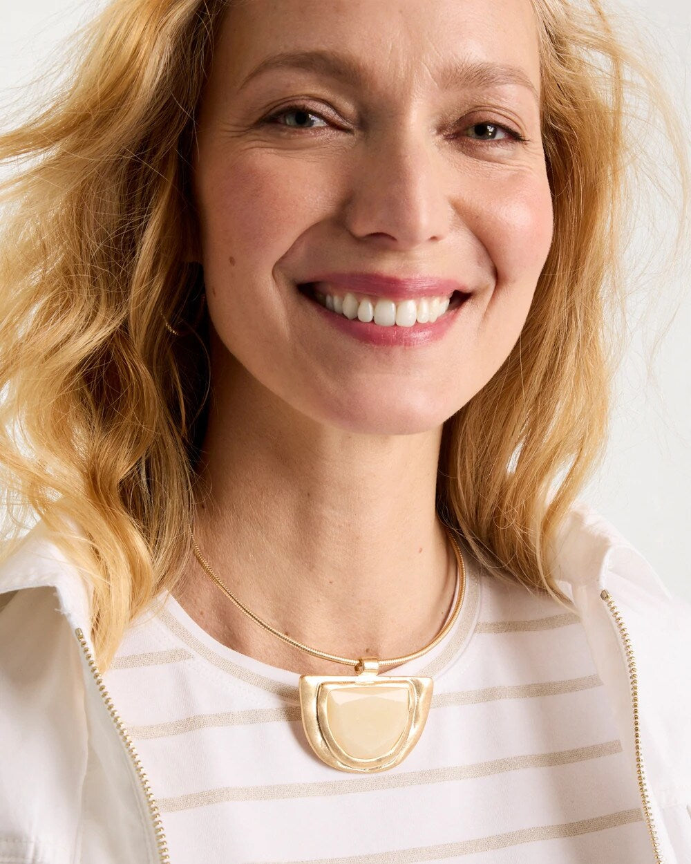 Chico's Popular | White Enamel Collar Necklace
