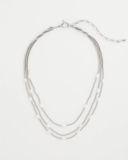 Chico's Discount | Pearlescent Bead Ball Short Necklace