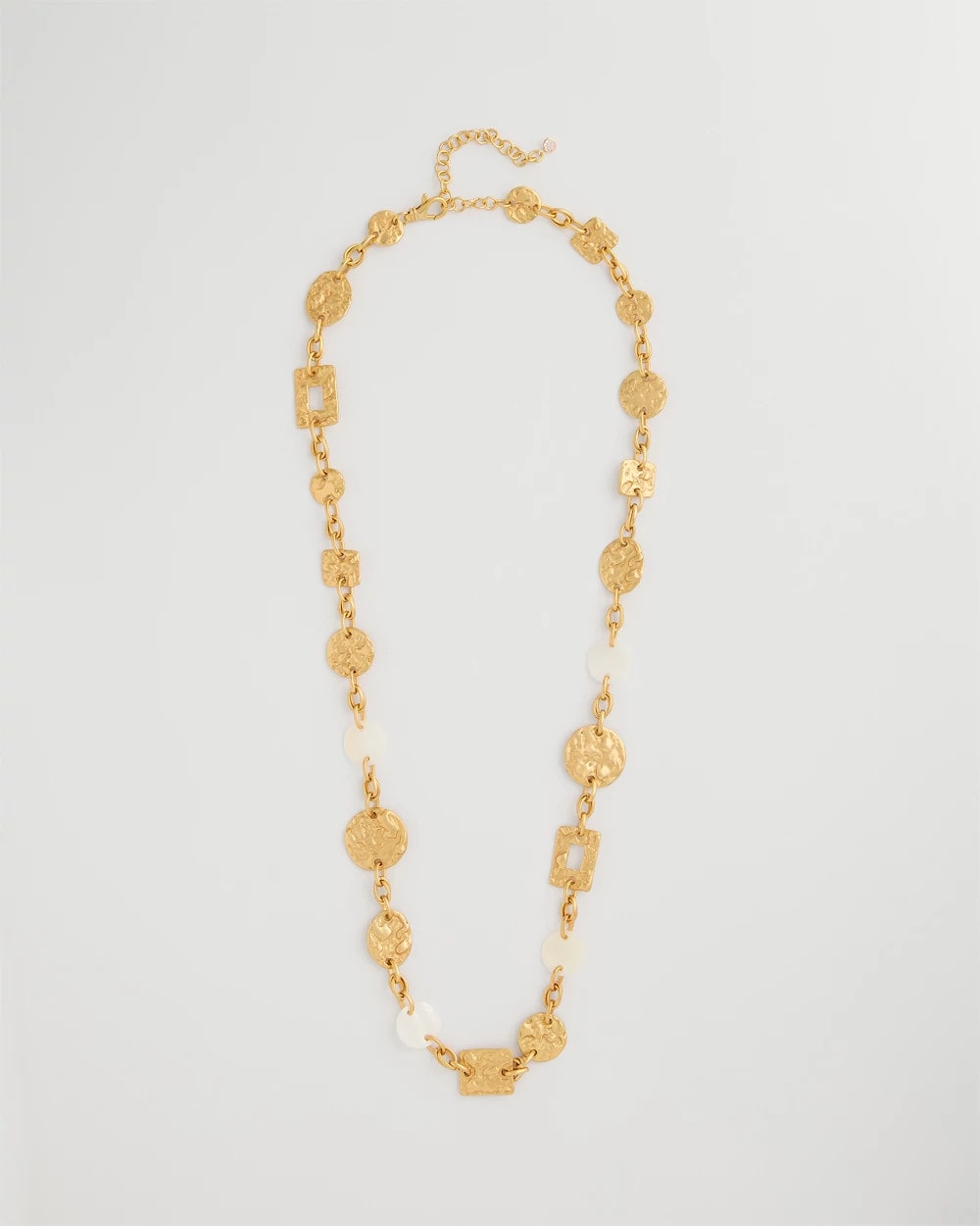 Chico's Trusted | Pearl Hammered Long Necklace