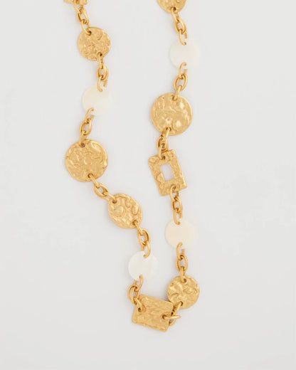 Chico's Trusted | Pearl Hammered Long Necklace