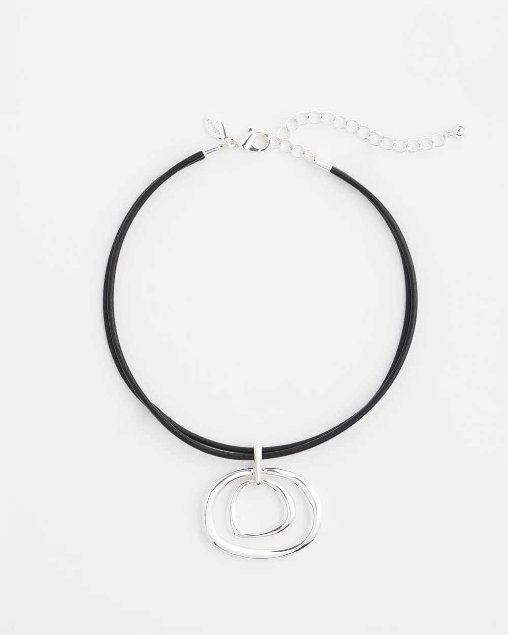 Chico's Customer Favorite | Silver Tone Rings Pendant Necklace