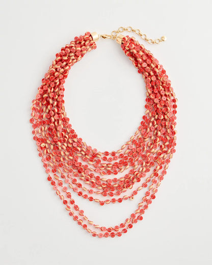 Chico's Everyday | Coral Multi-Strand Necklace