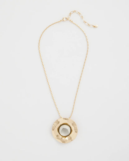Chico's Recommended | Green Gold Short Pendant Necklace