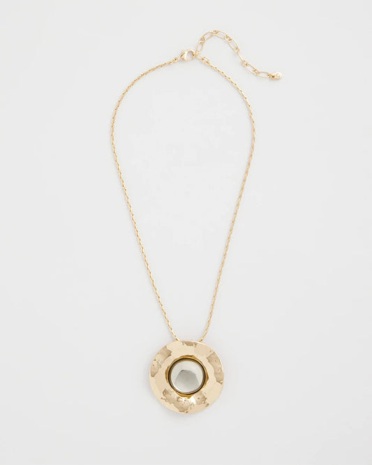 Chico's Recommended | Green Gold Short Pendant Necklace