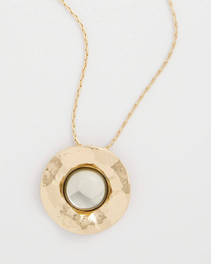 Chico's Recommended | Green Gold Short Pendant Necklace