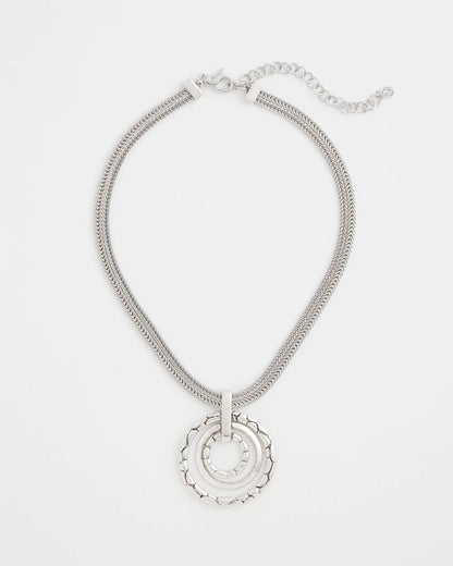 Chico's Trusted | Silver Short Pendant Necklace