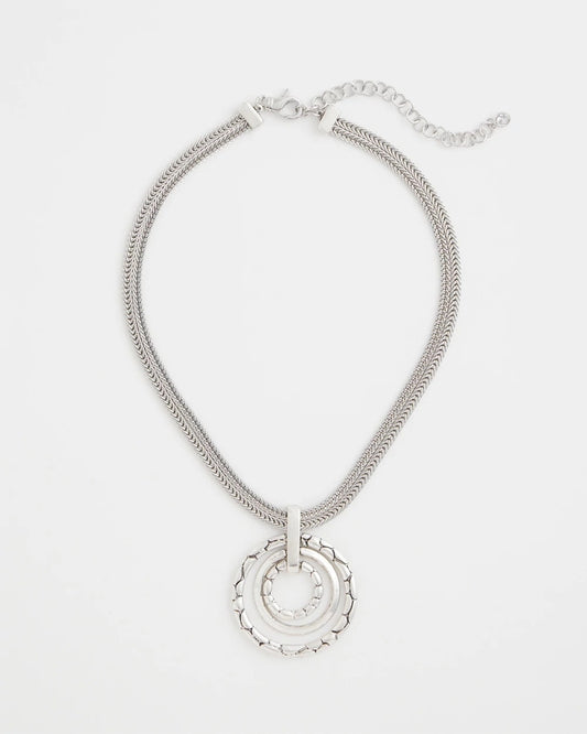 Chico's Trusted | Silver Short Pendant Necklace