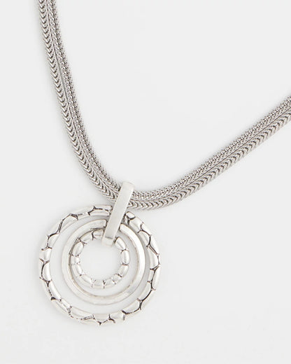 Chico's Trusted | Silver Short Pendant Necklace