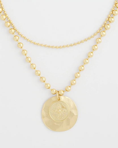 Chico's Hot Sale | Short Gold Ball Chain Pendant