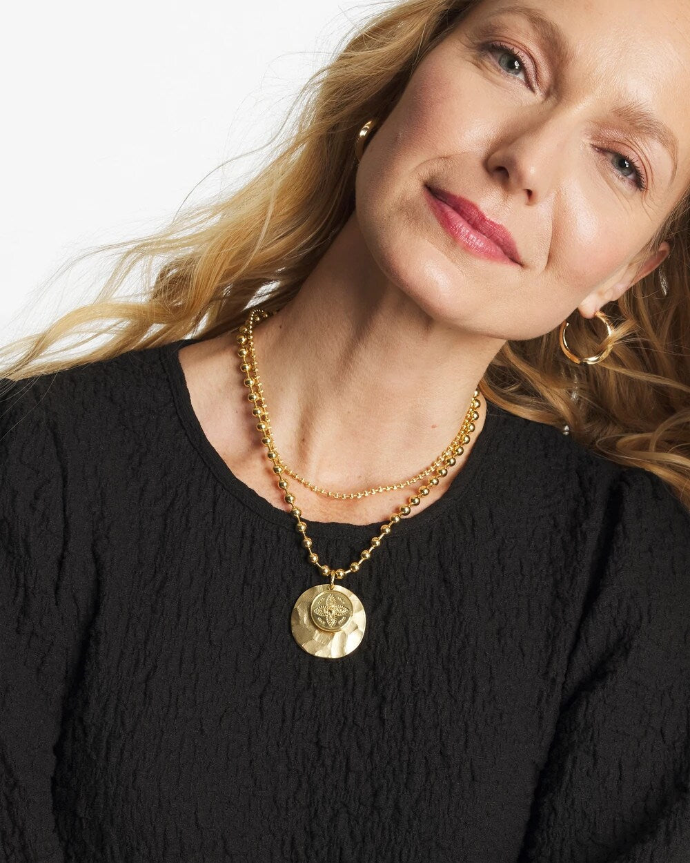 Chico's Hot Sale | Short Gold Ball Chain Pendant