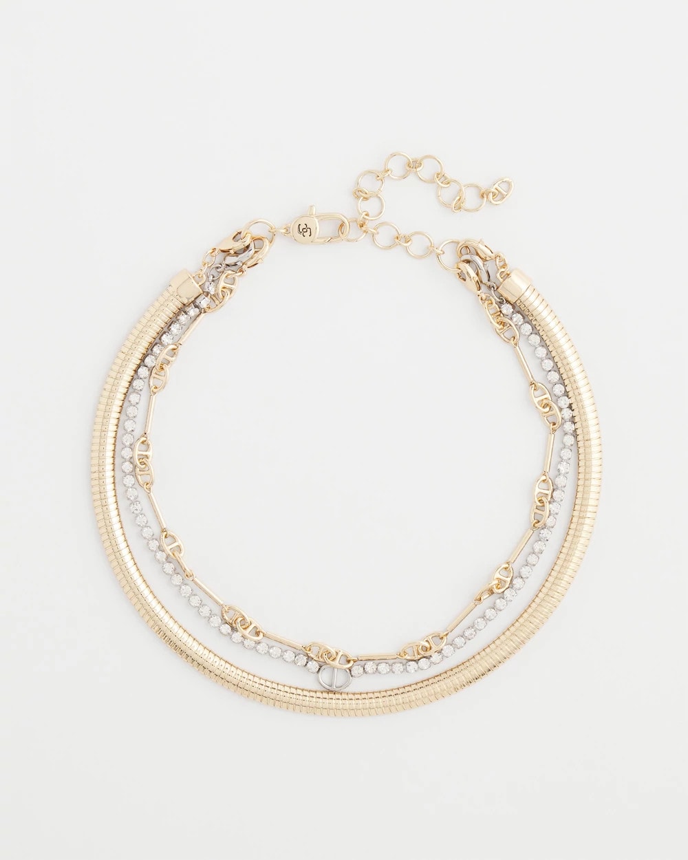 Chico's Customer Favorite | Mixed Metal Link Triple-Strand Necklace