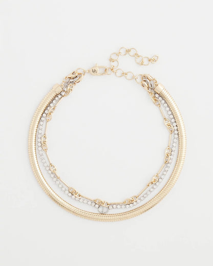 Chico's Customer Favorite | Mixed Metal Link Triple-Strand Necklace