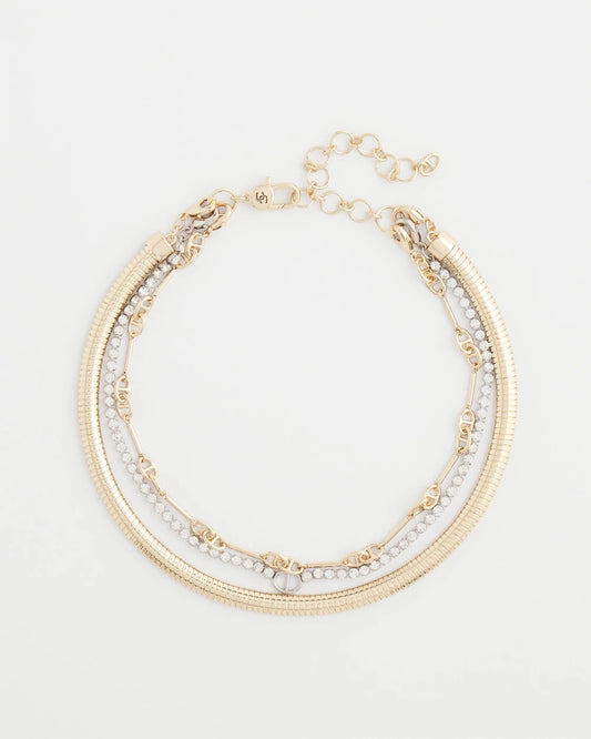 Chico's Customer Favorite | Mixed Metal Link Triple-Strand Necklace