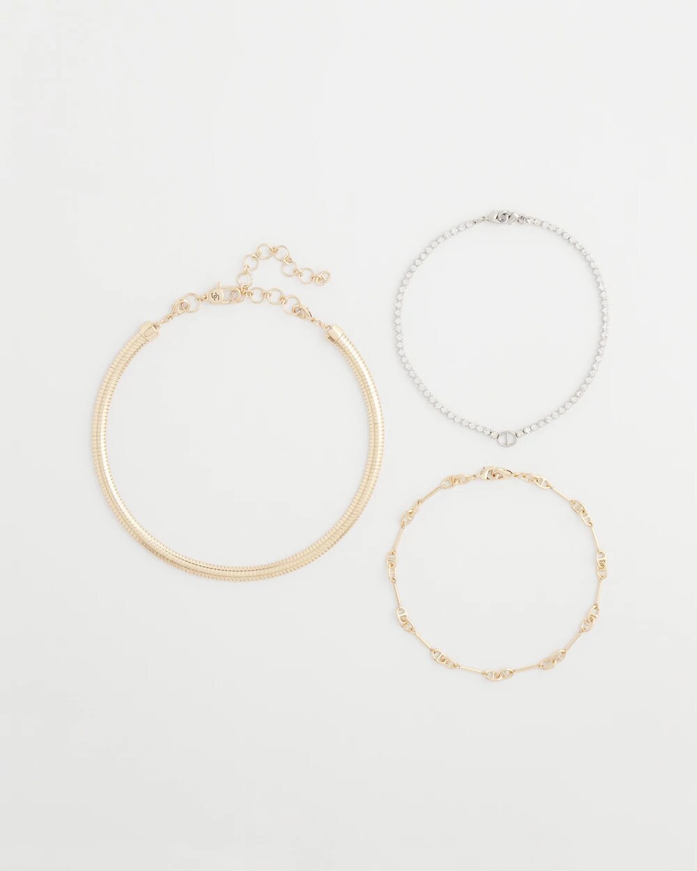 Chico's Customer Favorite | Mixed Metal Link Triple-Strand Necklace
