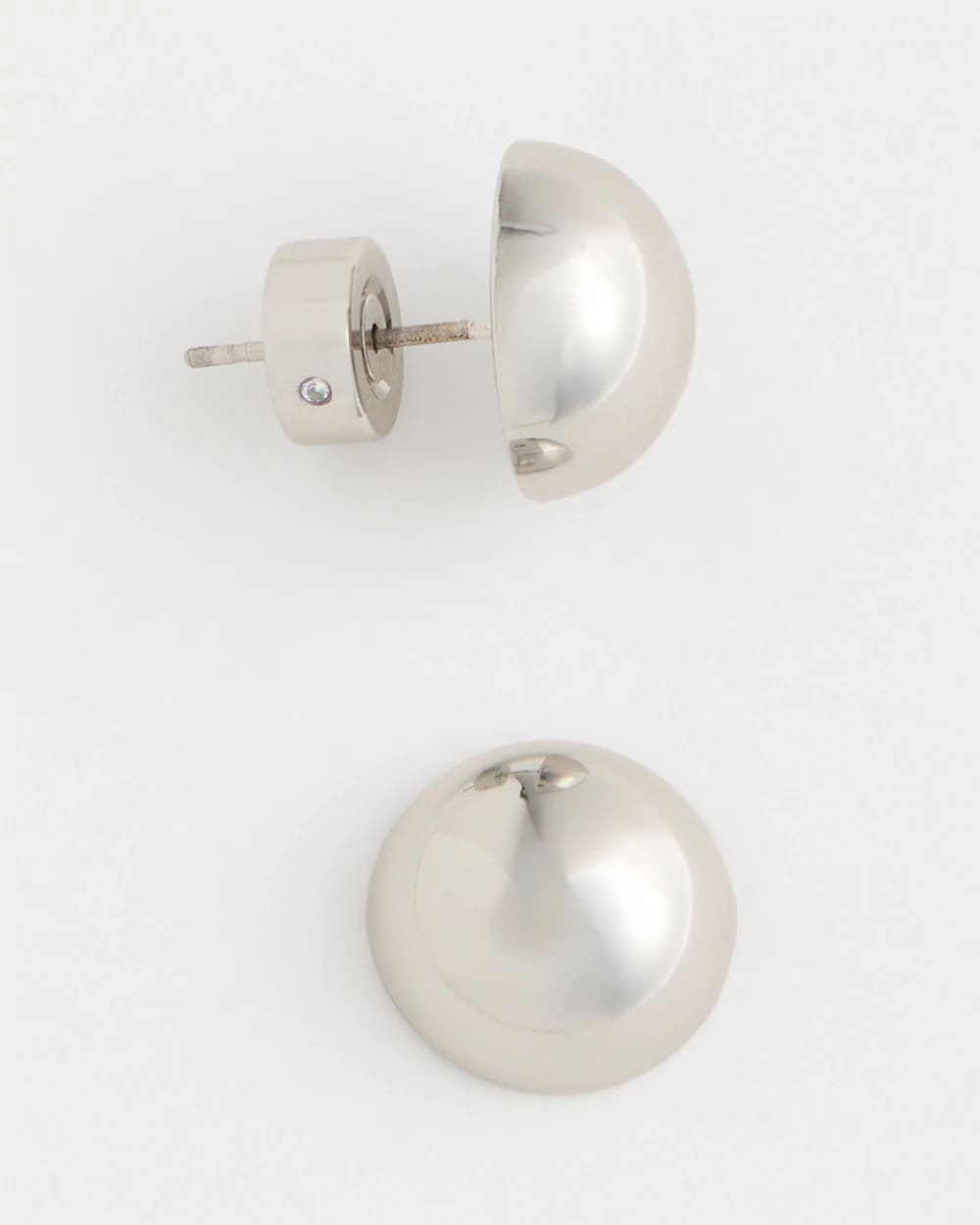 Chico's Everyday | Mini Silvertone Sphere Stud Earrings