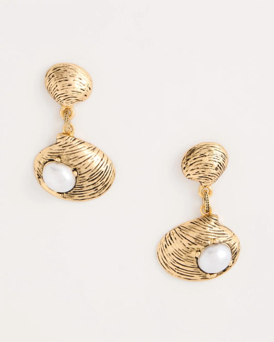 Chico's Exclusive | Golden Shell Drop Earrings