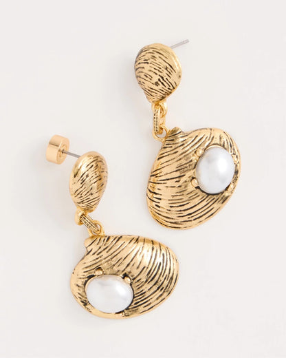 Chico's Exclusive | Golden Shell Drop Earrings