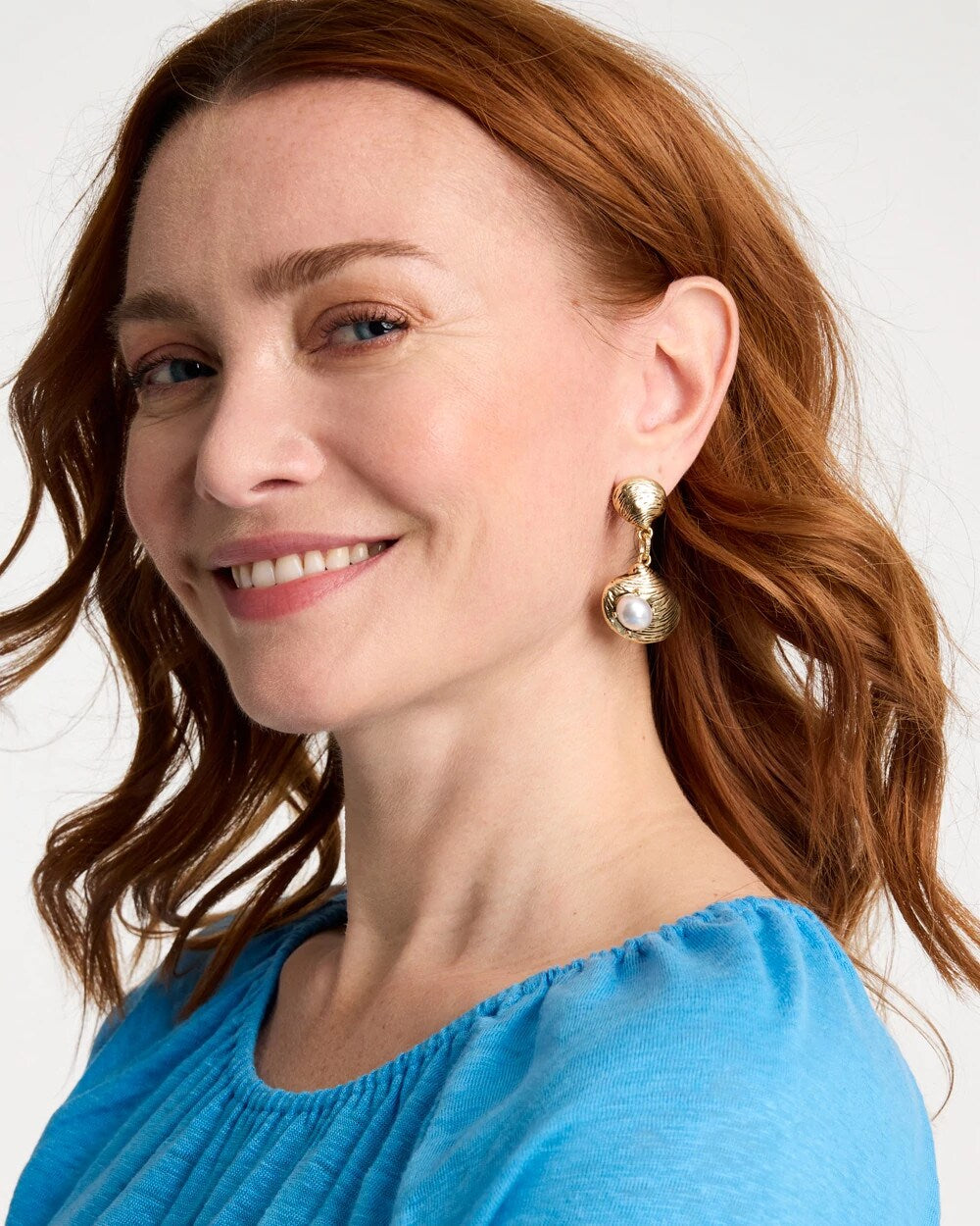 Chico's Exclusive | Golden Shell Drop Earrings
