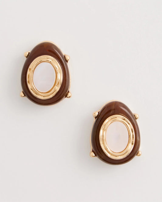 Chico's Hot Sale | Genuine River Shell Stud Earrings