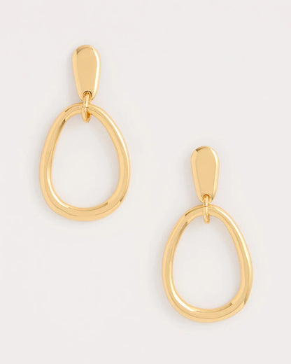 Chico's Exclusive | Goldtone Open Circle Drop Earrings