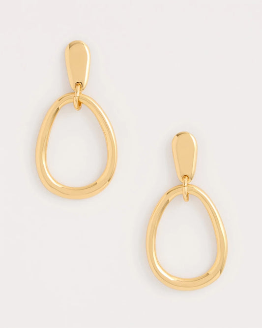 Chico's Exclusive | Goldtone Open Circle Drop Earrings