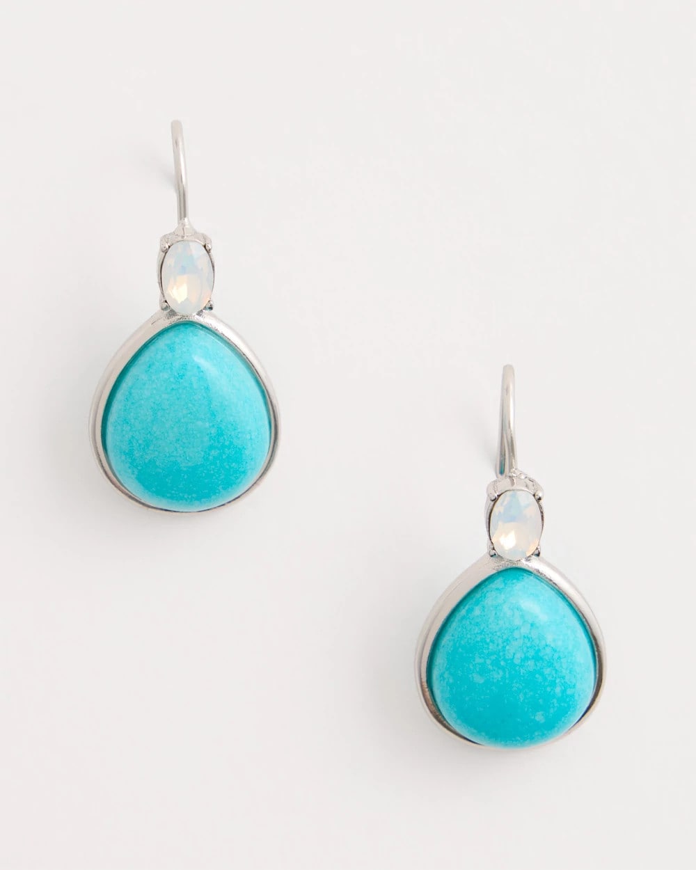 Chico's Smart Buy | Genuine Jade Teal Teardrop Earrings