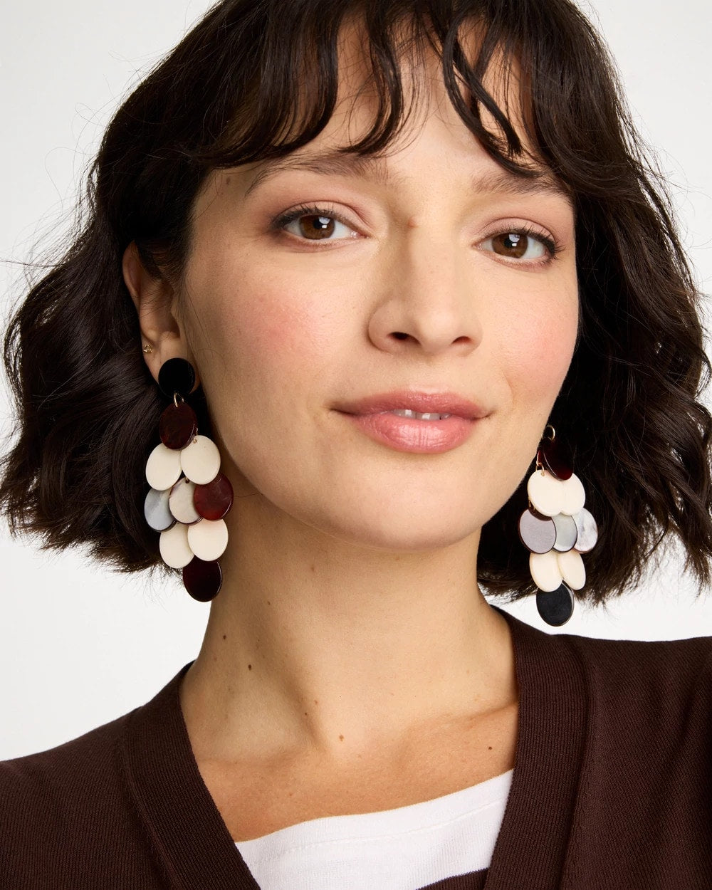 Chico's Great Value | Neutral Resin Chandelier Earrings