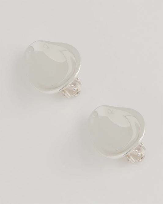 Chico's Essential | Silvertone Stud Clip-On Earrings