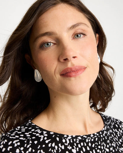 Chico's Essential | Silvertone Stud Clip-On Earrings