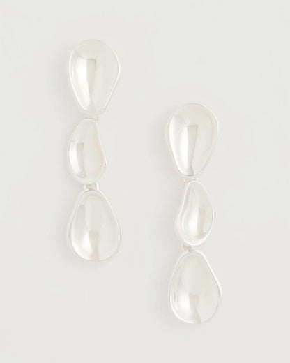 Chico's Everyday | Silvertone Linear Drop Earrings