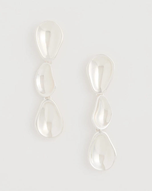 Chico's Everyday | Silvertone Linear Drop Earrings