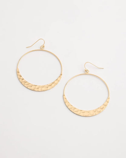 Chico's Signature | Hammered Hoop Earrings