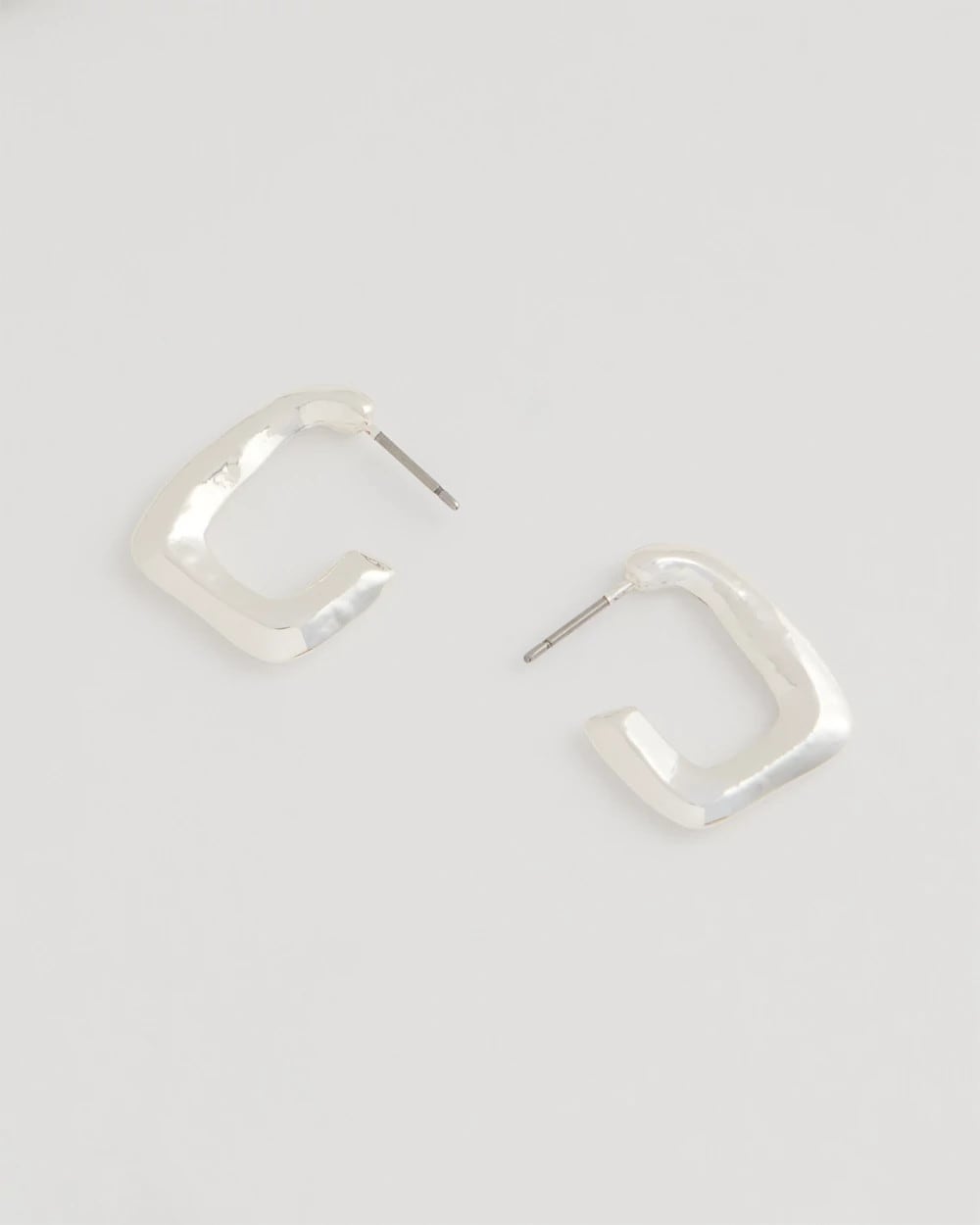 Chico's Exclusive | Mini Silvertone Square Earrings