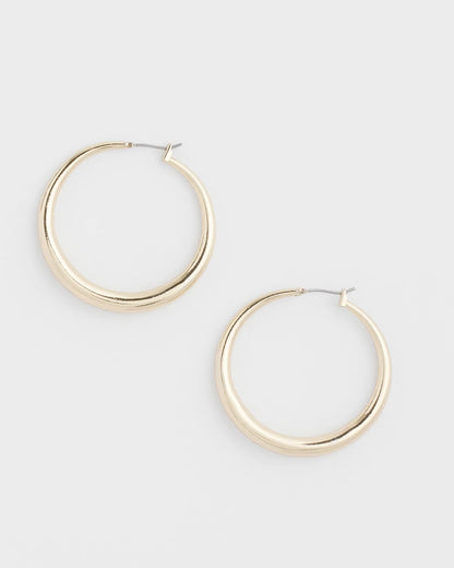 Chico's Signature | Cassie Gold-Tone Hoop Earrings
