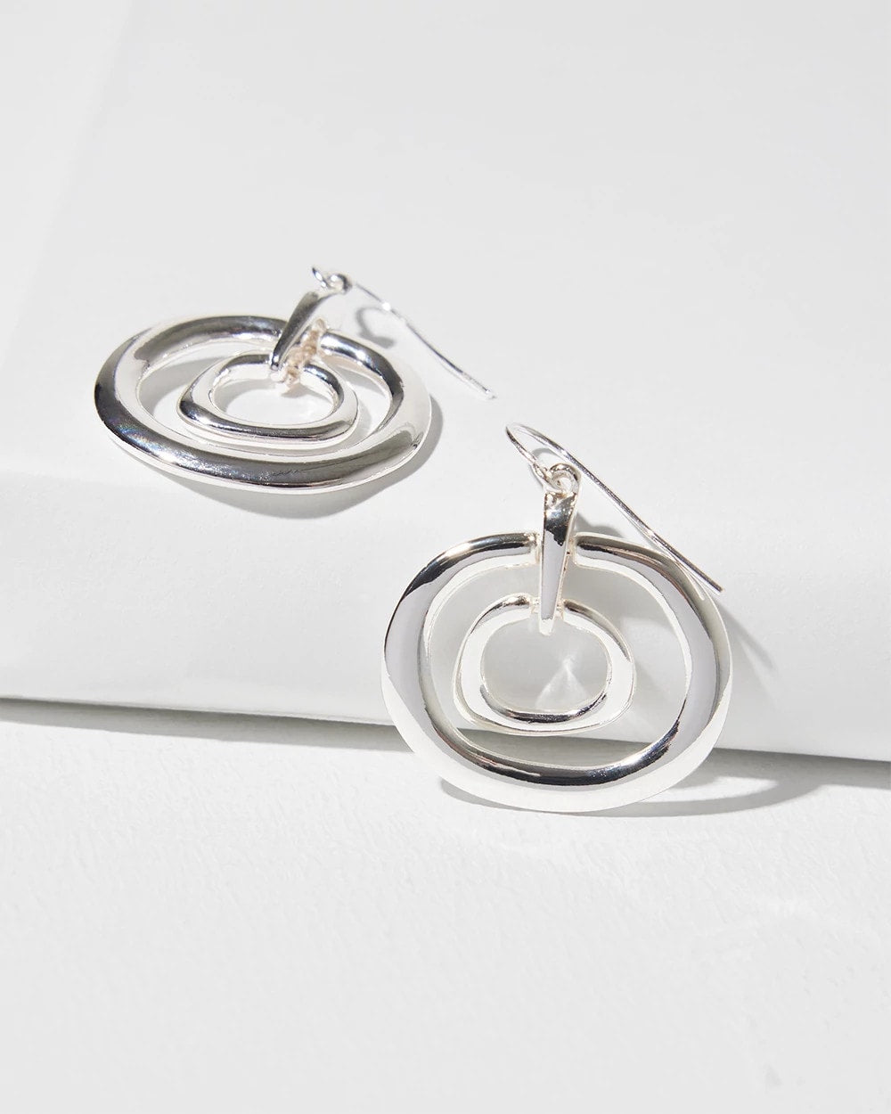 Chico's Latest | Silver Tone Drop Pendant Earrings