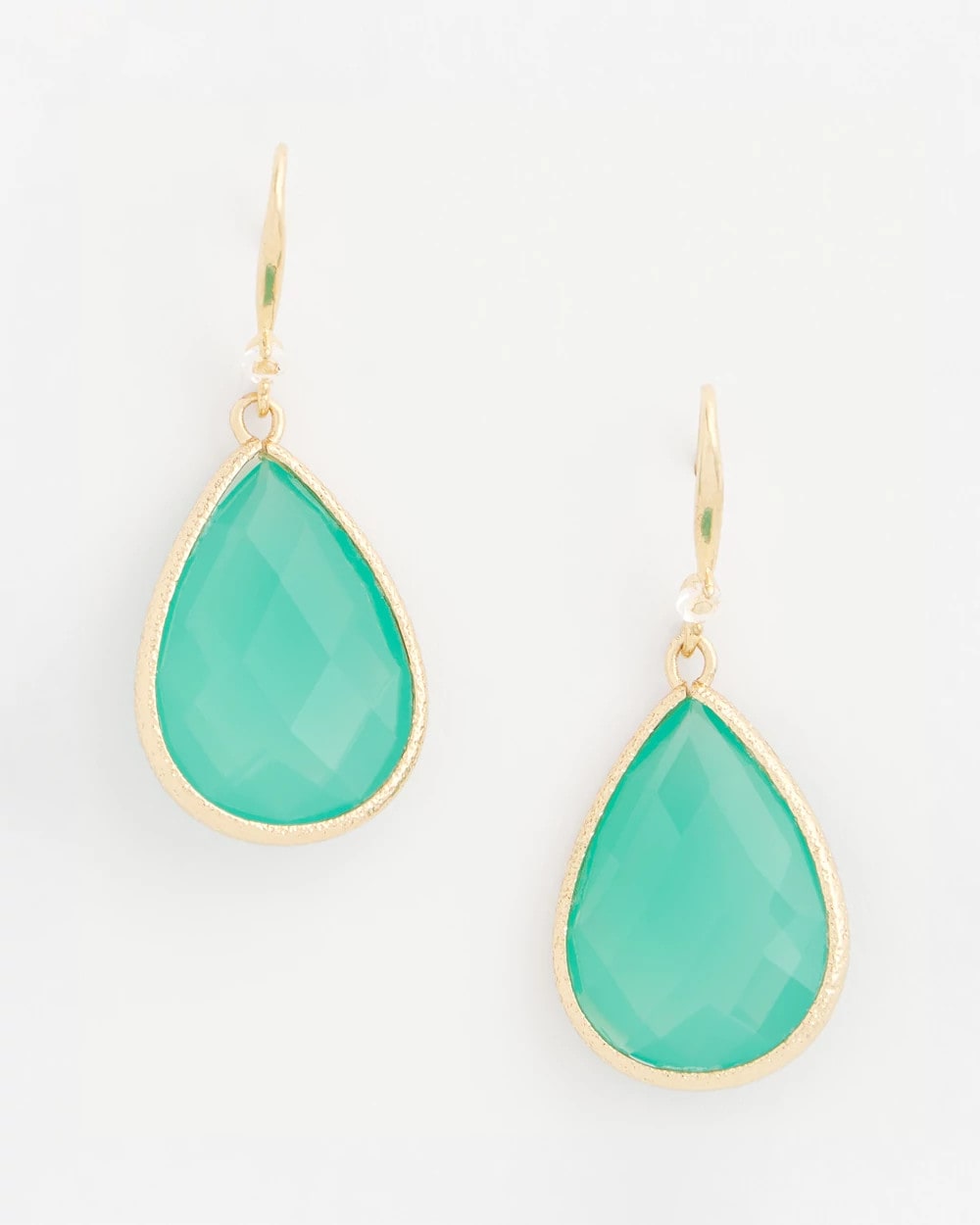 Chico's Classic | Green Teardrop Fishwire Earrings