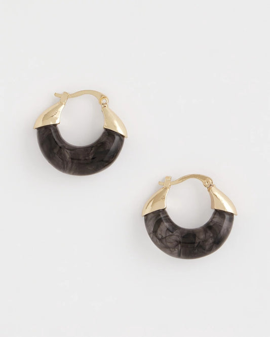 Chico's Hot Sale | Marble Gold Hoop Earrings