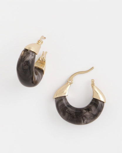 Chico's Hot Sale | Marble Gold Hoop Earrings