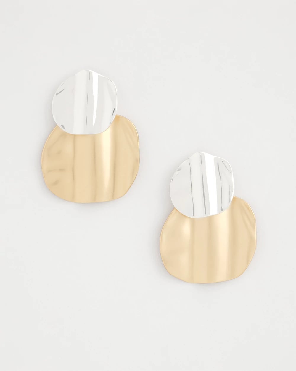 Chico's Quality | Crinkle Mixed Metal Earrings