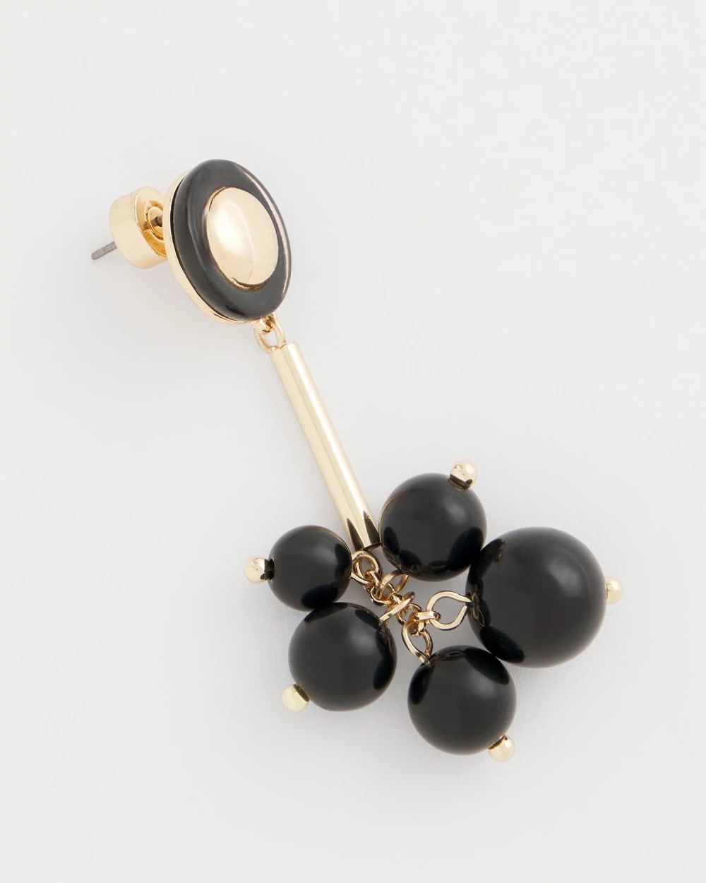 Chico's Essential | Linear Black Bead Cluster Earrings
