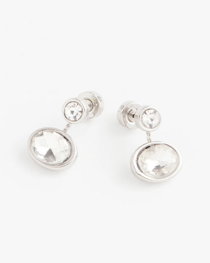 Chico's Everyday | Silvertone Bezel Stud Earrings