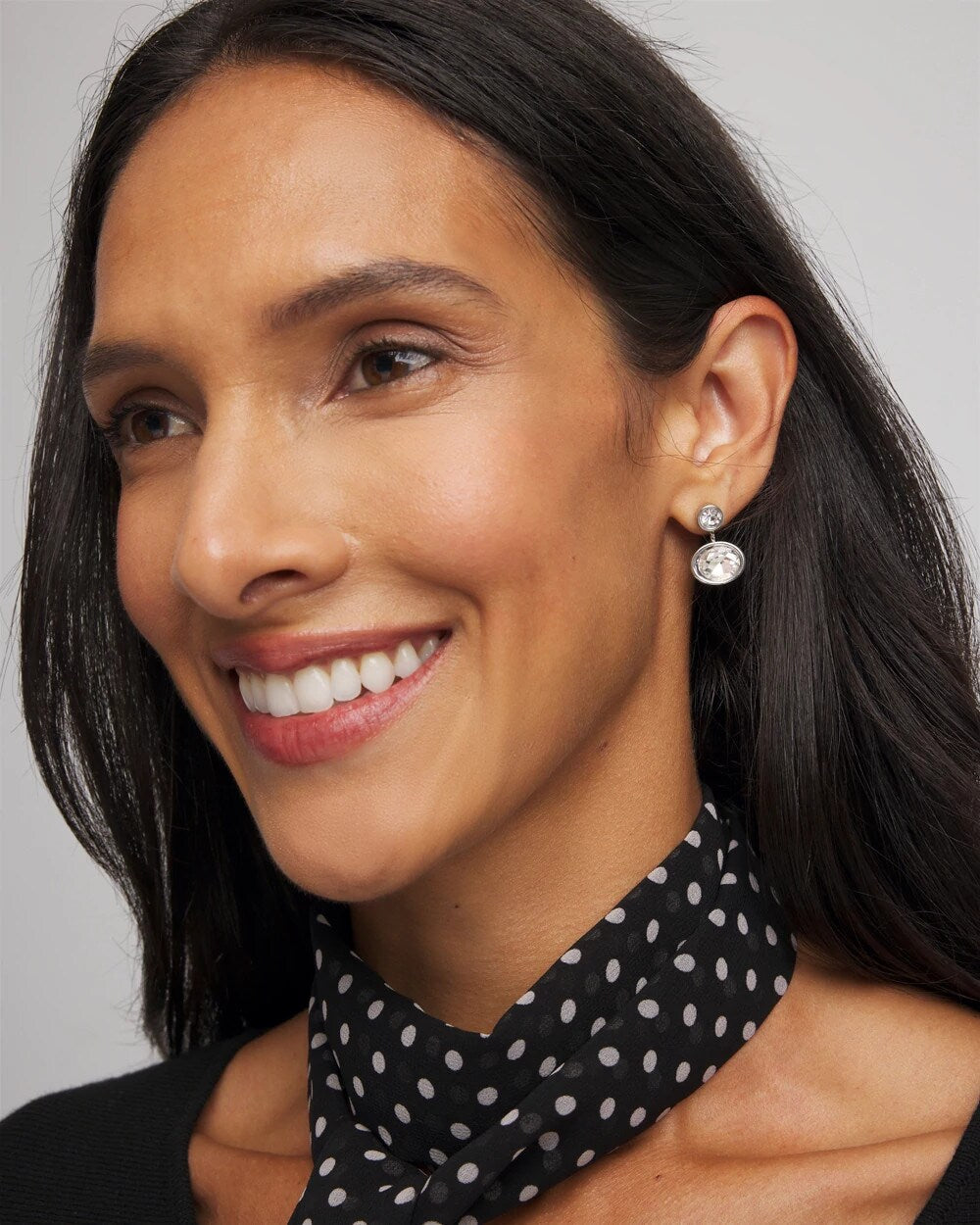 Chico's Everyday | Silvertone Bezel Stud Earrings