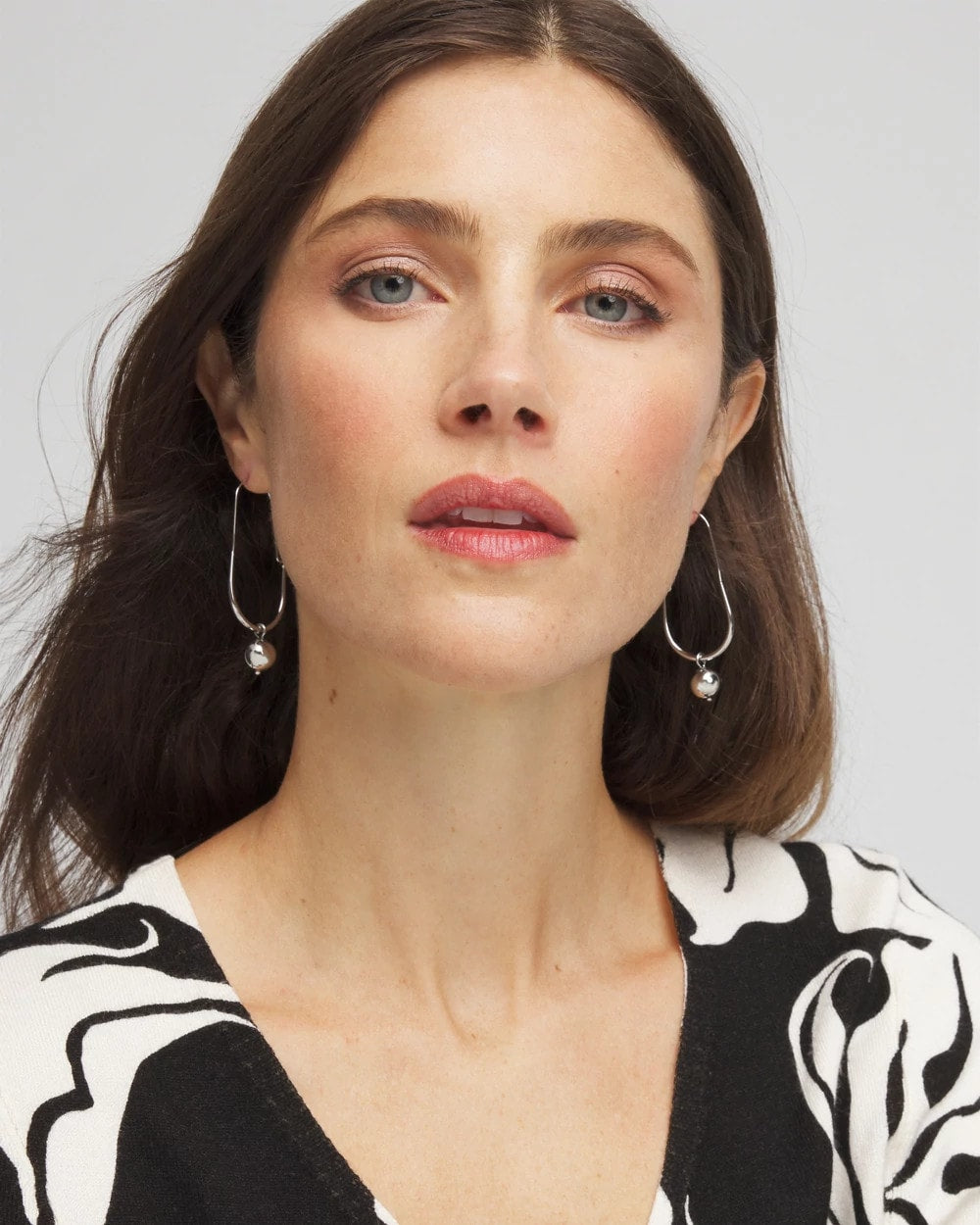 Chico's Exclusive | Silver Bead Threader Earrings