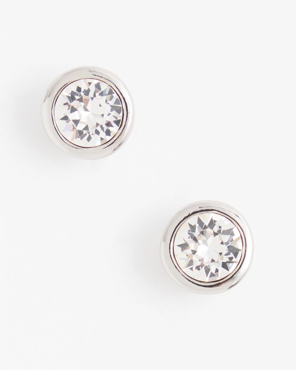 Chico's Value | Silver Tone Crystal Stud Earrings