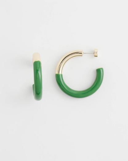 Chico's Customer Favorite | No Droop™ Green Dipped Hoops