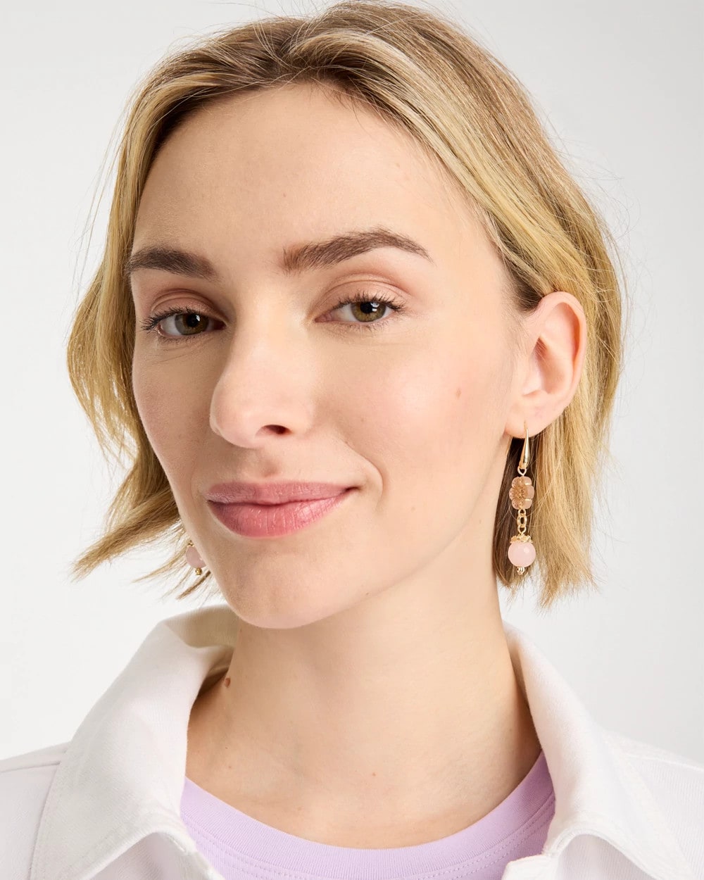 Chico's Classic | Flower Beaded Drop Earrings