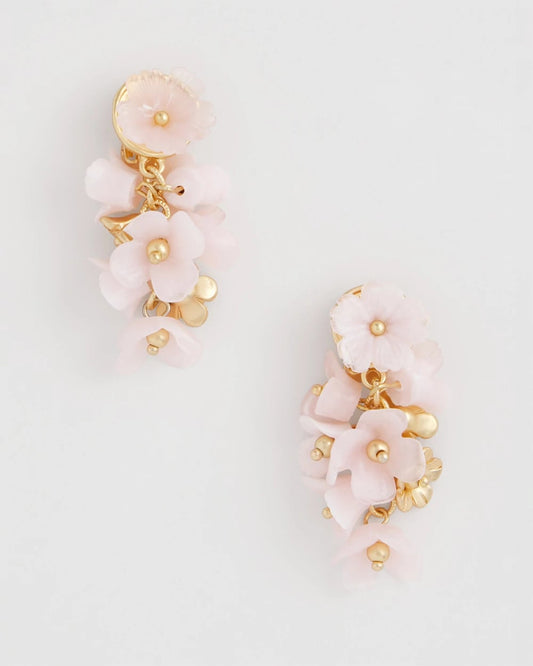 Chico's Popular | Pink Flower Cluster Drop Earrings